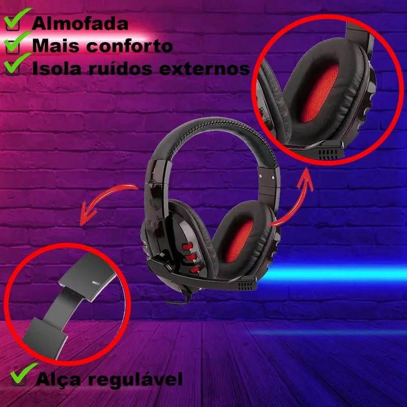 Headset Gamer A-302 com Microfone